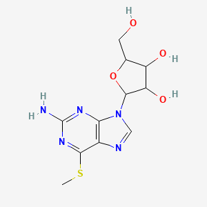 molecular formula C11H15N5O4S B3052942 9H-Purin-2-amine, 6-(methylthio)-9-beta-D-ribofuranosyl- CAS No. 4914-73-2