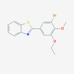 molecular formula C16H14BrNO2S B305295 2-(3-Bromo-5-ethoxy-4-methoxyphenyl)-1,3-benzothiazole 