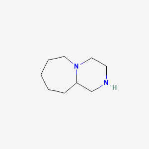 molecular formula C9H18N2 B3052975 Decahydropyrazino[1,2-a]azepine CAS No. 49633-80-9