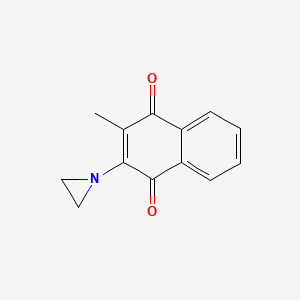 molecular formula C13H11NO2 B3052995 2-(Aziridin-1-yl)-3-methylnaphthalene-1,4-dione CAS No. 49861-16-7