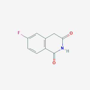 molecular formula C9H6FNO2 B3053018 1,3(2H,4H)-异喹啉二酮，6-氟- CAS No. 501130-46-7