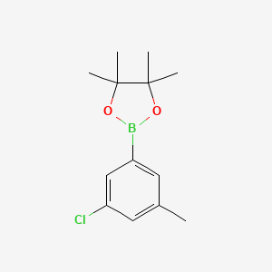 molecular formula C13H18BClO2 B3053023 2-(3-Chloro-5-methylphenyl)-4,4,5,5-tetramethyl-1,3,2-dioxaborolane CAS No. 502630-89-9