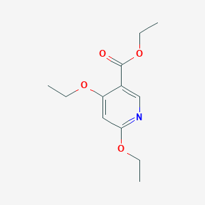 molecular formula C12H17NO4 B3053044 4,6-Diethoxypyridine-3-carboxylic acid ethyl ester CAS No. 50503-46-3