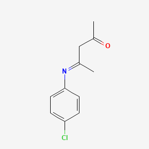 molecular formula C11H12ClNO B3053047 (4E)-4-[(4-Chlorophenyl)imino]-2-pentanone CAS No. 50519-24-9