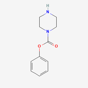 molecular formula C11H14N2O2 B3053061 1-Piperazinecarboxylic acid, phenyl ester CAS No. 50606-33-2