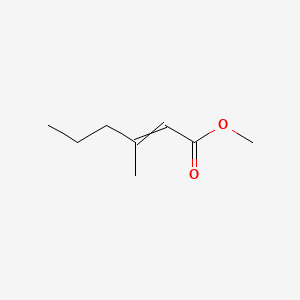 molecular formula C8H14O2 B3053065 2-Hexenoic acid, 3-methyl-, methyl ester CAS No. 50652-80-7