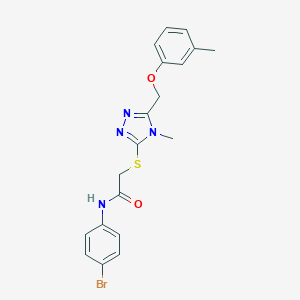 N-(4-bromophenyl)-2-({4-methyl-5-[(3-methylphenoxy)methyl]-4H-1,2,4-triazol-3-yl}sulfanyl)acetamide