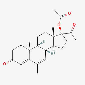 Pregna-4,6-diene-3,20-dione, 17-(acetyloxy)-6-methyl-, (9beta,10alpha)-