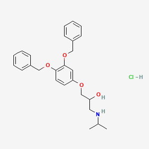 molecular formula C26H32ClNO4 B3053127 1-[3,4-Bis(phenylmethoxy)phenoxy]-3-(propan-2-ylamino)propan-2-ol hydrochloride CAS No. 51170-01-5
