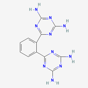 molecular formula C12H12N10 B3053130 s-Triazine, 2,2'-O-phenylene-bis(4,6-diamino- CAS No. 5118-79-6