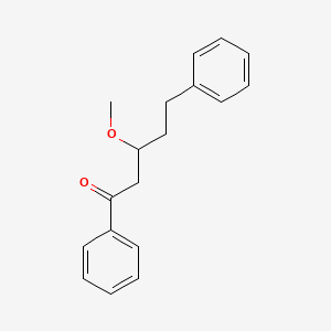 molecular formula C18H20O2 B3053134 1-Pentanone, 3-methoxy-1,5-diphenyl- CAS No. 51238-86-9