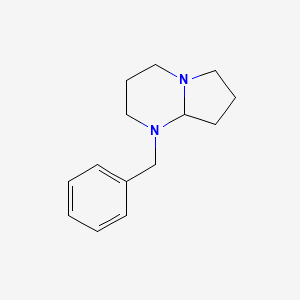 molecular formula C14H20N2 B3053165 Pyrrolo[1,2-a]pyrimidine, octahydro-1-(phenylmethyl)- CAS No. 515145-31-0