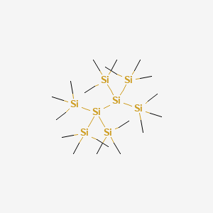 molecular formula C18H54Si8 B3053188 Tetrasilane, 1,1,1,4,4,4-hexamethyl-2,2,3,3-tetrakis(trimethylsilyl)- CAS No. 5181-43-1