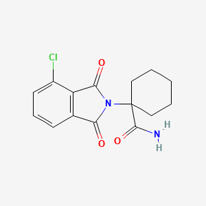 molecular formula C15H15ClN2O3 B3053205 1-(3-Chlorophthalimido)cyclohexanecarboxamide CAS No. 51971-67-6