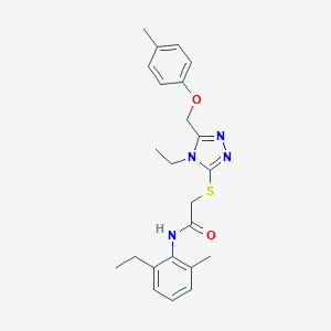 2-({4-ethyl-5-[(4-methylphenoxy)methyl]-4H-1,2,4-triazol-3-yl}sulfanyl)-N-(2-ethyl-6-methylphenyl)acetamide