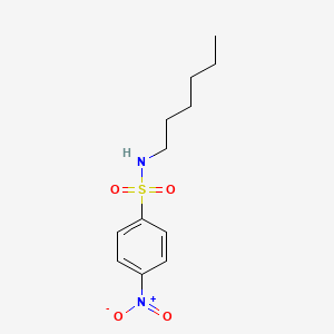 molecular formula C12H18N2O4S B3053245 N-hexyl-4-nitrobenzenesulfonamide CAS No. 52374-18-2