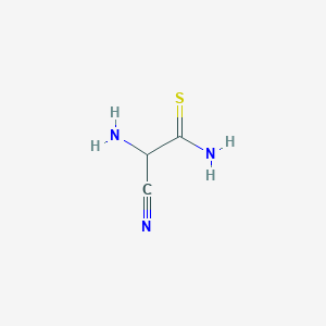 molecular formula C3H5N3S B3053259 2-Amino-2-cyanoethanethioamide CAS No. 52501-63-0