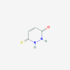 molecular formula C4H4N2OS B3053290 3(2H)-Pyridazinone, 1,6-dihydro-6-thioxo- CAS No. 52786-73-9