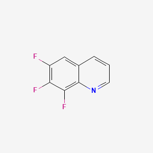 molecular formula C9H4F3N B3053293 6,7,8-Trifluoroquinoline CAS No. 5280-09-1