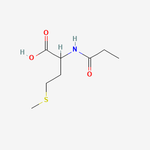 molecular formula C8H15NO3S B3053297 4-(Methylsulfanyl)-2-propanamidobutanoic acid CAS No. 52811-70-8