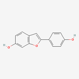 molecular formula C14H10O3 B3053298 2-(4-Hydroxyphenyl)benzofuran-6-ol CAS No. 52814-74-1