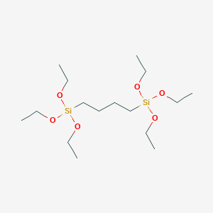 molecular formula C16H38O6Si2 B3053303 3,10-Dioxa-4,9-disiladodecane, 4,4,9,9-tetraethoxy- CAS No. 52885-14-0