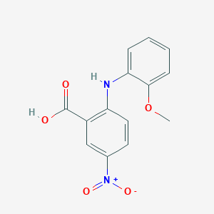 molecular formula C14H12N2O5 B3053305 2-(2-Methoxyanilino)-5-nitrobenzoic acid CAS No. 5291-56-5
