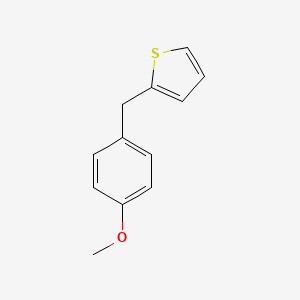 molecular formula C12H12OS B3053322 Thiophene, 2-[(4-methoxyphenyl)methyl]- CAS No. 53039-61-5