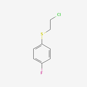 molecular formula C8H8ClFS B3053337 1-[(2-Chloroethyl)thio]-4-fluorobenzene CAS No. 5323-03-5