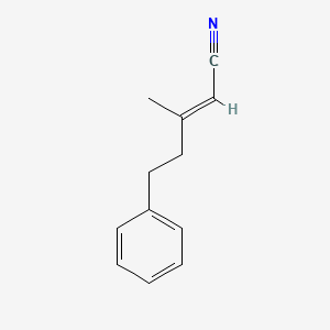 molecular formula C12H13N B3053340 3-Methyl-5-phenylpent-2-enenitrile CAS No. 53243-60-0