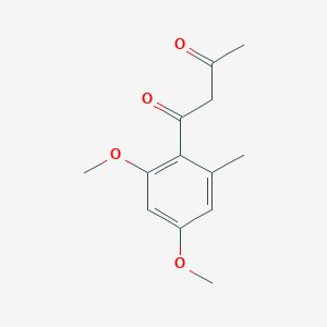 molecular formula C13H16O4 B3053348 1,3-Butanedione, 1-(2,4-dimethoxy-6-methylphenyl)- CAS No. 53270-35-2