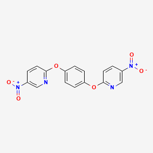 molecular formula C16H10N4O6 B3053353 吡啶，2,2'-[1,4-亚苯基双(氧基)]双[5-硝基- CAS No. 53304-64-6