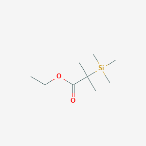 molecular formula C9H20O2Si B3053365 Ethyl 2-methyl-2-(trimethylsilyl)propanoate CAS No. 5337-20-2