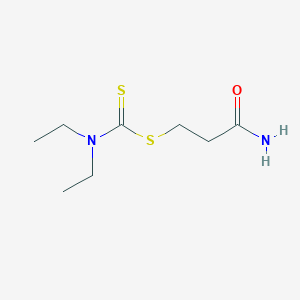 molecular formula C8H16N2OS2 B3053366 3-Amino-3-oxopropyl diethylcarbamodithioate CAS No. 5337-30-4