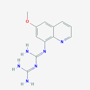 molecular formula C12H15ClN6O B3053374 1-(Diaminomethylidene)-2-(6-methoxyquinolin-8-yl)guanidine CAS No. 5339-95-7