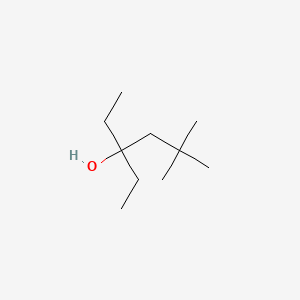 molecular formula C10H22O B3053377 3-Hexanol, 3-ethyl-5,5-dimethyl- CAS No. 5340-62-5
