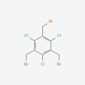 molecular formula C9H6Br3Cl3 B3053386 1,3,5-Tris(bromomethyl)-2,4,6-trichlorobenzene CAS No. 53440-36-1