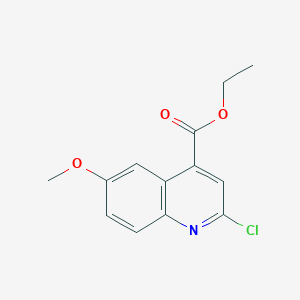 molecular formula C13H12ClNO3 B3053390 2-氯-6-甲氧基喹啉-4-羧酸乙酯 CAS No. 5345-56-2