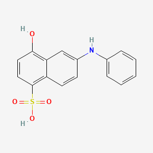 molecular formula C16H13NO4S B3053391 4-羟基-6-(苯氨基)萘-1-磺酸 CAS No. 5345-77-7