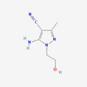 B3053394 5-Amino-1-(2-hydroxyethyl)-3-methyl-1H-pyrazole-4-carbonitrile CAS No. 5346-61-2