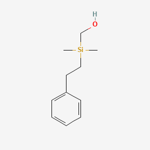 molecular formula C11H18OSi B3053408 [Dimethyl(2-phenylethyl)silyl]methanol CAS No. 5356-94-5