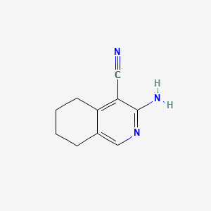 molecular formula C10H11N3 B3053422 4-Isoquinolinecarbonitrile, 5,6,7,8-tetrahydro-3-amino- CAS No. 53661-19-1