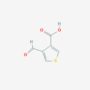 molecular formula C6H4O3S B3053426 4-Formylthiophene-3-carboxylic acid CAS No. 53686-05-8