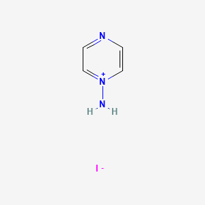 molecular formula C4H6IN3 B3053464 1-Aminopyrazin-1-ium iodide CAS No. 53975-16-9