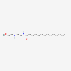 molecular formula C18H38N2O2 B3053470 Tetradecanamide, N-[2-[(2-hydroxyethyl)amino]ethyl]- CAS No. 53989-67-6