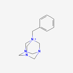 molecular formula C13H19N4+ B3053477 1-Benzyl-3,5,7-triaza-1-azoniatricyclo(3.3.1.13,7)decane chloride CAS No. 5400-93-1
