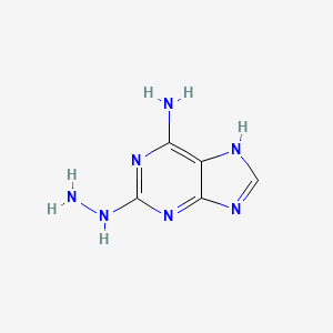 molecular formula C5H7N7 B3053484 2-hydrazinyl-7H-purin-6-amine CAS No. 5404-92-2
