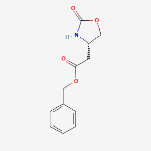 molecular formula C12H13NO4 B3053485 (S)-Benzyl 2-(2-oxooxazolidin-4-YL)acetate CAS No. 540496-34-2