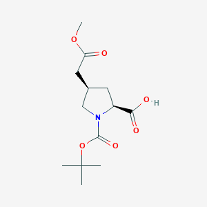 (2S,4R)-1-(tert-butoxycarbonyl)-4-(2-methoxy-2-oxoethyl)pyrrolidine-2-carboxylic acid