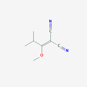 molecular formula C8H10N2O B3053498 2-(1-Methoxy-2-methylpropylidene)propanedinitrile CAS No. 54122-57-5